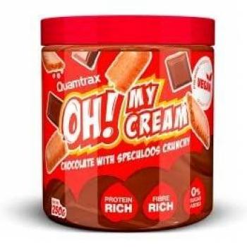 Quamtrax Crema De Chocolate Con Avellanas Ohmycream 250 Gr Sabor Chocolate blanco con Espéculos