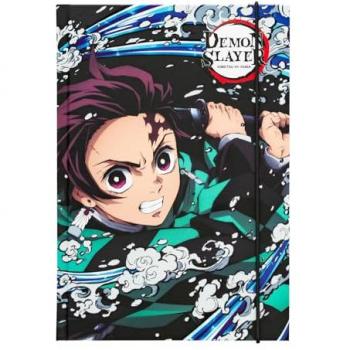 Cuaderno Premium A5 Demon Slayer con tapa dura, marcapáginas y 192 páginas punteadas para journaling