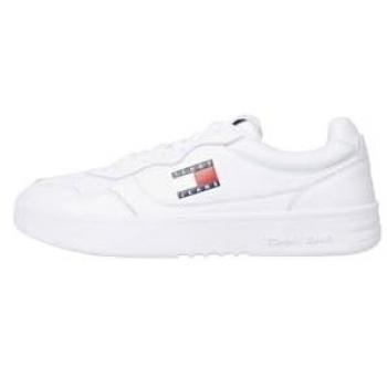 Zapatillas Tommy Jeans Cupsole Leather Esenciales Blancas Puras - Talla 44