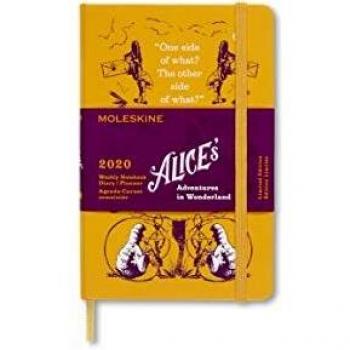 Agenda Moleskine 2020 Semana Vista 12 Meses Edición Limitada Alice en el País de las Maravillas Amarillo