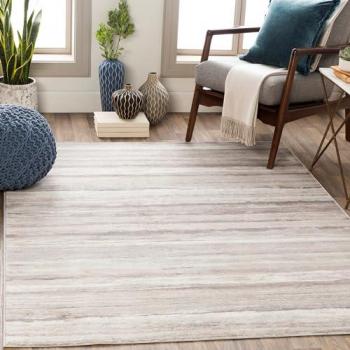 Surya Modern Scandinavian Area Rug DUSEL, Rectangular, 200x275 cm, Short Pile, Gray/Brown, 9 mm Height