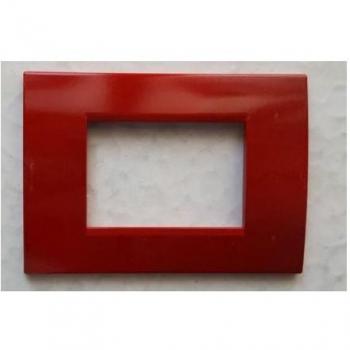 Placas ABS Compatibles para Serie Matix Bticino, 3/4/6 Módulos, Color Rojo Oscuro, 6 Foros