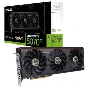 ASUS ProArt RTX 5070 Ti OC Edition Graphics Card, 16GB GDDR7, PCIe 5.0, Black