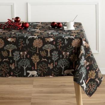 Mantel Antimanchas 100% Algodón Artic Negro 140x100