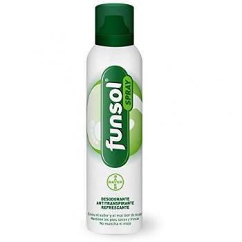 Funsol Spray Desodorante Pies, Reduce el Sudor Excesivo y Elimina el Mal Olor para Pies Secos y Frescos, Protección de Larga Duración, 150 ml