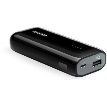 Anker Astro E1 5200mAh Mini batería Externa Power Bank Cargador USB con PowerIQ para iPhone 6s, 6s, 6s Plus, Galaxy S6 S5 y más