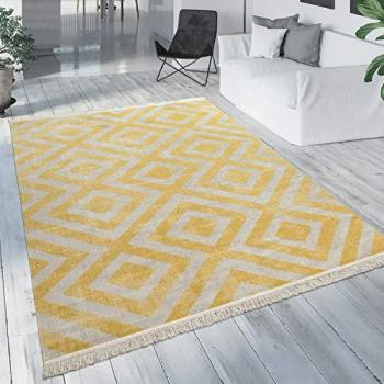 Alfombra Escandinava Exterior Rombos Azul Blanca, Resistente, Suave, Tamaño: Ø 160 cm Redondo