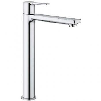 Grohe Lineare - Grifo de lavabo, monomando con caño extra alto, para lavabos tipo bol de sobremueble