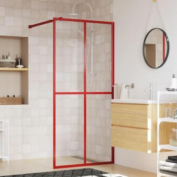 Mampara de ducha Walk-In vidrio transparente ESG rojo 90x195 cm