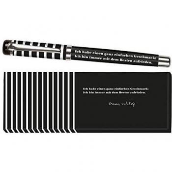 Moses libri_x Bolígrafo de tinta Jane Austen con mina intercambiable en una caja de regalo, color Negro