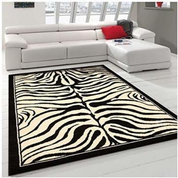 Alfombra de salón rectangular 240x340 cm negra Un amor de tapis