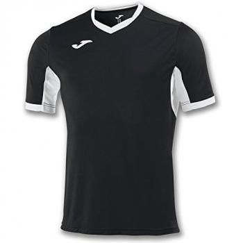 Joma Champion IV M/C Camiseta Equipamiento, Hombre, Negro/Blanco, XS