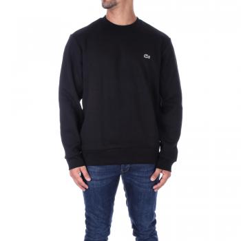 Lacoste Sudadera Classic Fit Algodón Ecológico Logo Negro para Hombre SH9608-00