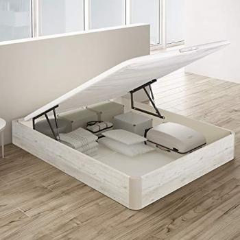 Canapé Abatible Pikolin 160x200 Color Gris Glaciar con Fácil Apertura, Alta Capacidad de Almacenaje y Tapa 3D Transpirable - Servicio Premium Incluido