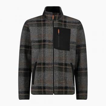 Chaqueta de Hombre CMP Jacquard Tricotada Multicolor 50 - Corteccia Forest Gris