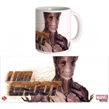 Taza Groot Guardianes de la Galaxia Marvel con Frase
