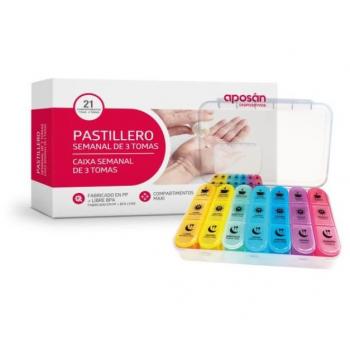Pastillero Semanal 3 Tomas Maxi - Organizador de Pastillas para Salud de la Mujer