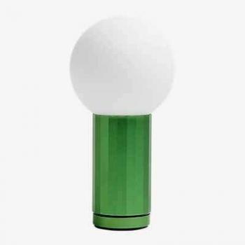 Lámpara de mesa LED HAY Turn On, atenuador, base verde