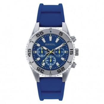 Reloj Cronógrafo Breil Sprinter Hombre Monocromático Azul con Movimiento de Cuarzo y Pulsera de Acero Plateado TW1999