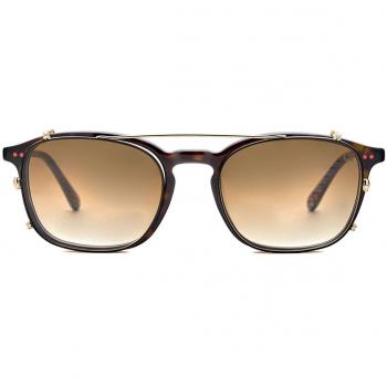 Etnia Barcelona Rojaswood Sun Clip-On Only GDBK Anteojos de Sol para Hombre Dorados 51 Lentes