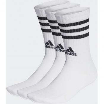 adidas 3-Pack Cushioned Crew Socks White/Black, Unisex, Size 10.5-12.5 / Men's 7-11 / Men's 11-12
