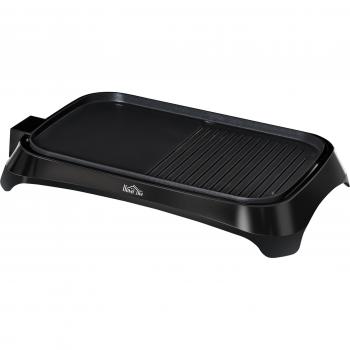 HOMCOM Plancha de Asar Eléctrica 1600W Aluminio Temperatura Regulable Superficie Antiadherente 40,6x25,2 cm Bandeja de Goteo 53