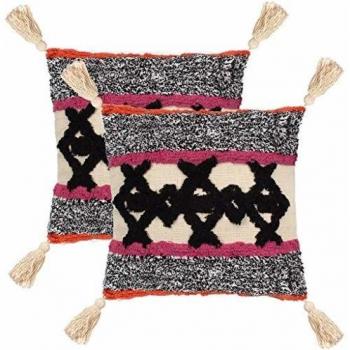 vidaXL 2X Cojines de Estampado Bohemio 60x60cm Multicolor Decoración de Hogar