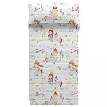 Colcha Bouti Infantil 100% Algodón Cool Kids Lovely Fabricado en España (180 x 260 cm)