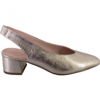BARMINTON 6032 Zapatos de Mujer Piel Platino