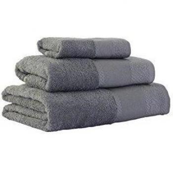 Flor de Algodón Set Toalla 3 Uds. Panama 400 G Gris Oscuro Única