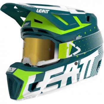 Leatt Casco de Cross 7.5 con Gafas Moto 360° Turbine Technology y motorbike goggle incluido