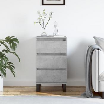 Aparador de madera de ingeniería gris hormigón 40x35x70 cm, mueble de almacenaje moderno para salón, buffet y armario auxiliar