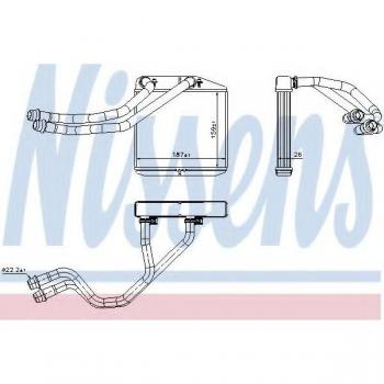 Calefactor NISSENS 71455 - Intercambiador de calor para calefacción interior, alta eficiencia térmica, diseño compacto, fácil instalación, compatible con múltiples modelos de vehículos