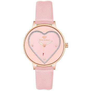 Juicy Couture Women's Quartz Watch JC1234RGPK (Ø 38 mm) Pink Transparent
