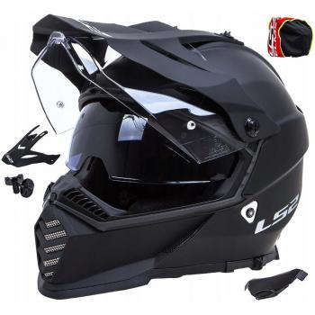 Casco de Motocross LS2 MX436 Pioneer Evo Negro Mate