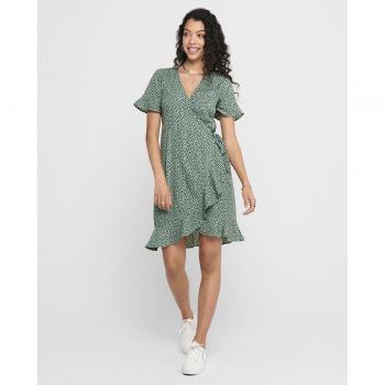 Vestido Corto Olivia Wrap Verde