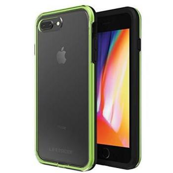 LifeProof Slam - Funda Anti caídas Deportiva para iPhone 8/7 Plus, Contorno Negro/Verde y Trasera Transparente