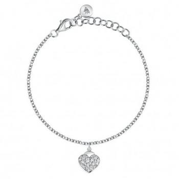 Pulsera de Mujer Morellato en Acero con Cristales, Colección Istanti, Diseño de Corazón - SAVZ20