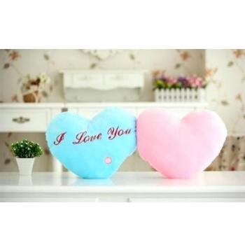 Liroyal Corazón almohada 7-color led azul
