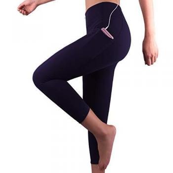 GRAT.UNIC Mallas Deportivas de Mujer,Mujer Pantalones elásticos de Yoga con Bolsillos Laterales,3/4 Polainas de Yoga Fitness
