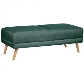 Ottomana Rectangular Acolchada Verde Florli - Moderno Minimalista