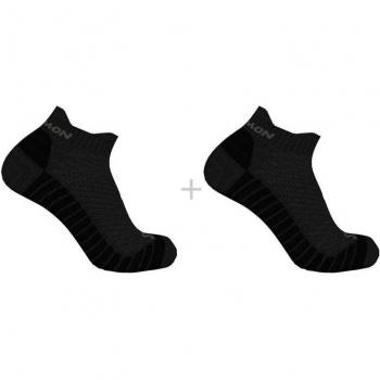 Calcetines Salomon Aero Ankle 2-Pack Negro - Calcetines de running, color negro, talla M