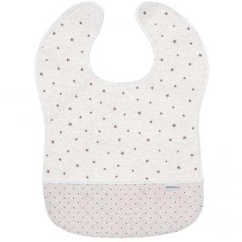 Cambrass Stela - Babero plastificado cuadrado, 28 x 36 cm, color gris