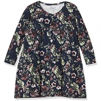 NAME IT Nmftia LS Dress Vestido, Zafiro Oscuro, 86 para Bebés