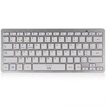 Ewent EW3168 Teclado para móvil Plata, Blanco AZERTY Belga Bluetooth - Teclados para móviles