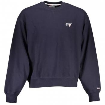 Tommy Hilfiger Men's Blue Logo Detail Crew Neck Sweatshirt - Size L