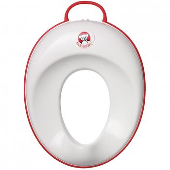 BabyBjörn 058024 - Asiento de váter, color blanco y rojo