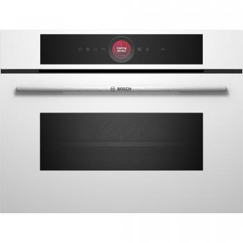 Horno Bosch Serie 8 CMG7241W1 - Compacto con Microondas, Color Blanco