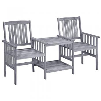 vidaXL Garden Chairs with Tea Table 159x61x92 cm Solid Acacia Wood