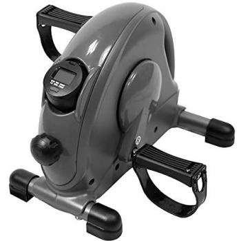 Mini Bicicleta Estática KRF Home con Pantalla, Máquina de Acción Aeróbica para Ejercicios de la Parte Superior e Inferior del Cuerpo, Adultos Unisex, Color Gris